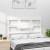 Tăblie de pat, alb, 95,5x4x100 cm, lemn masiv de pin, 3 image