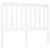Tăblie de pat, alb, 141x6x101 cm, lemn masiv de pin, 2 image