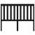 Tăblie de pat, negru, 126x6x101 cm, lemn masiv de pin, 3 image