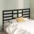 Tăblie de pat, negru, 206x4x104 cm, lemn masiv de pin, 3 image