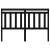 Tăblie de pat, negru, 146x4x100 cm, lemn masiv de pin, 3 image