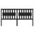 Tăblie de pat, negru, 125,5x4x100 cm, lemn masiv de pin, 3 image