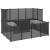 Cușcă pentru animale mici, negru, 143x107x93 cm, pp și oțel, 2 image