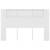 Tăblie de pat cu dulap, alb, 160x18,5x104,5 cm, 4 image