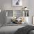 Tăblie de pat cu dulap, alb extralucios, 100x19x103,5 cm, 3 image