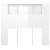 Tăblie de pat cu dulap, alb extralucios, 120x18,5x104,5 cm, 4 image