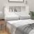 Tăblie de pat cu dulap, alb extralucios, 120x18,5x104,5 cm, 3 image
