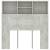 Tăblie de pat cu dulap, gri beton, 100x19x103,5 cm, 4 image