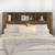 Tăblie de pat cu dulap, stejar afumat, 160x18,5x104,5 cm, 3 image