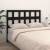 Tăblie de pat, negru, 155,5x4x100 cm, lemn masiv de pin