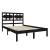 Cadru pat small double 4ft, negru, 120x190 cm, lemn masiv, 4 image