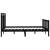 Cadru de pat 5ft king size,negru ,150x200 cm,lemn masiv de pin, 6 image