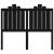 Tăblie de pat, negru, 126x4x110 cm, lemn masiv de pin, 4 image