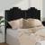 Tăblie de pat, negru, 146x4x110 cm, lemn masiv de pin
