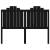 Tăblie de pat, negru, 146x4x110 cm, lemn masiv de pin, 4 image