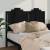 Tăblie de pat, negru, 146x4x110 cm, lemn masiv de pin, 3 image