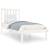 Cadru de pat pentru o persoană 3ft, alb, 90x190 cm, lemn masiv, 2 image