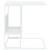 Masă laterală, alb, 55x36x59,5 cm, lemn compozit, 3 image