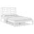 Cadru de pat, alb, 120x200 cm, lemn masiv de pin, 2 image