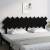 Tăblie de pat, negru, 196x3x80,5 cm, lemn masiv de pin, 3 image