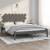 Cadru pat 5ft king size, gri, 150x200 cm, lemn masiv