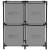 Dulap de depozitare cu 4 coșuri textile, gri, 63x30x71 cm, oțel, 3 image