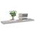 Raft de perete suspendat, gri beton, 90x23,5x3,8 cm, mdf, 3 image