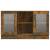 Dulap vitrină, stejar fumuriu, 120x30,5x70 cm, lemn prelucrat, 3 image