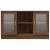 Dulap vitrină, stejar maro, 120x30,5x70 cm, lemn prelucrat, 3 image