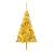 Brad de crăciun artificial cu led&globuri, auriu, 240 cm, pet
