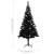 Brad de crăciun artificial led-uri/globuri negru 180 cm pvc, 11 image