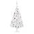 Set brad de crăciun artificial led-uri&globuri alb 180 cm pvc