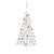 Brad crăciun artificial jumătate set led & globuri alb 150 cm