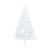 Brad crăciun artificial jumătate set led & globuri alb 150 cm, 5 image