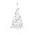 Set brad crăciun artificial jumătate led&globuri, alb, 120 cm
