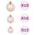 Set pom crăciun artificial led-uri&globuri, roz, 240 cm, pvc, 8 image