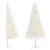 Brad de crăciun artificial de colț cu led, alb, 150 cm, pvc
