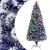 Brad crăciun artificial cu led alb&albastru 150 cm fibră optică
