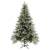 Brad de crăciun cu led-uri&conuri de pin verde&alb 120cm pvc&pe, 2 image