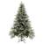 Brad de crăciun cu led-uri&conuri de pin verde&alb 150cm pvc&pe, 2 image