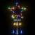 Brad de crăciun, 108 led-uri multicolore, 180 cm, cu țăruș, 4 image