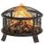 Vatră de foc rustică, cu vătrai, 67,5 cm, oțel, xxl, 3 image