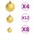 Set globuri de crăciun 100 buc. 3/4/6 cm, maro/bronz/auriu, 3 image