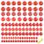 Set globuri de crăciun 100 de piese, 3/4/6 cm, roșu, 2 image