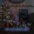 Reni și sanie de crăciun, colorat, 260x21x87 cm, acril