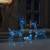 Decorațiune de crăciun familie reni 300 led-uri albastru acril, 3 image