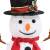 Figurină decorativă crăciun om de zăpadă led 60 cm țesătură lux, 6 image