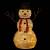 Figurină decorativă crăciun om de zăpadă led 90 cm țesătură lux, 3 image