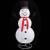 Figurină decorativă crăciun om zăpadă led 180 cm țesătură lux, 4 image