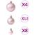 Set globuri de crăciun, 100 piese, roz, 5 image